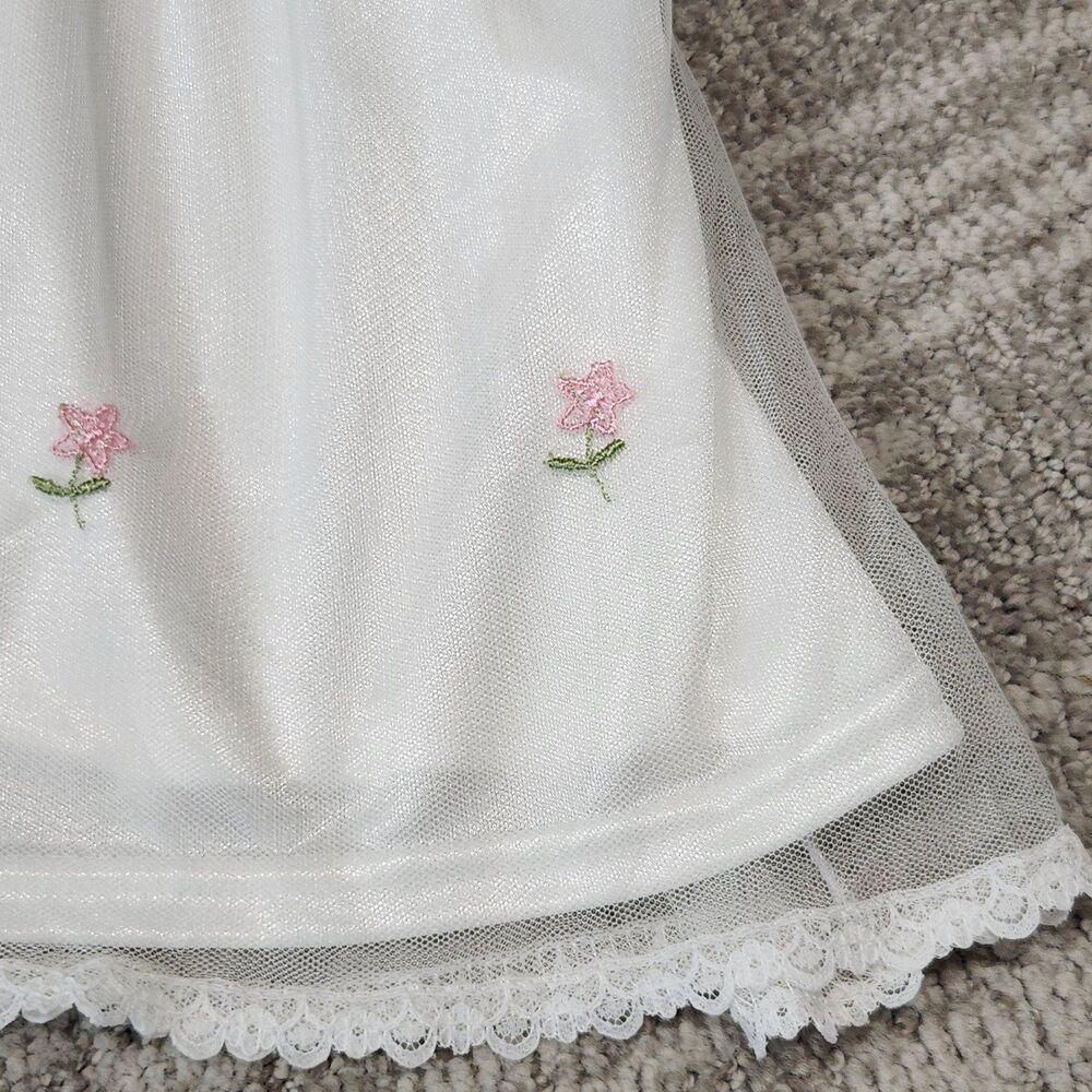 Evy of California vintage toddler girls white floral spring dress size 3T - Picture 5 of 10